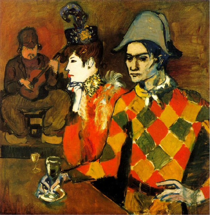 1904 Au Lapin Agile (Arlequin tenant un verre). Pablo Picasso (1881-1973) Period of creation: 1889-1907
