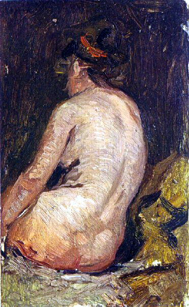 1895 Femme nue vue de dos. Пабло Пикассо (1881-1973) Период: 1889-1907