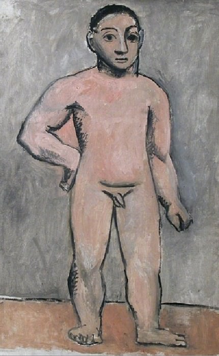 1906 Jeune garЗon nu. Пабло Пикассо (1881-1973) Период: 1889-1907