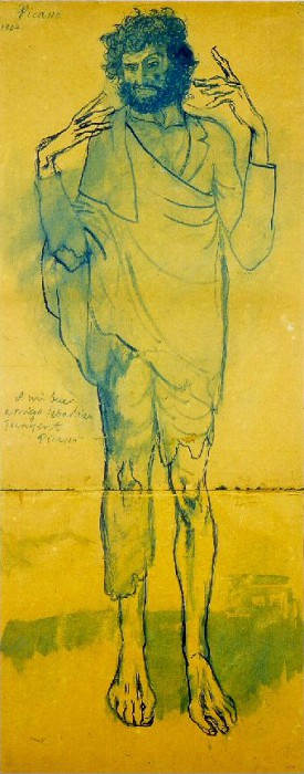 1904 Le fou (Lidiot). Пабло Пикассо (1881-1973) Период: 1889-1907