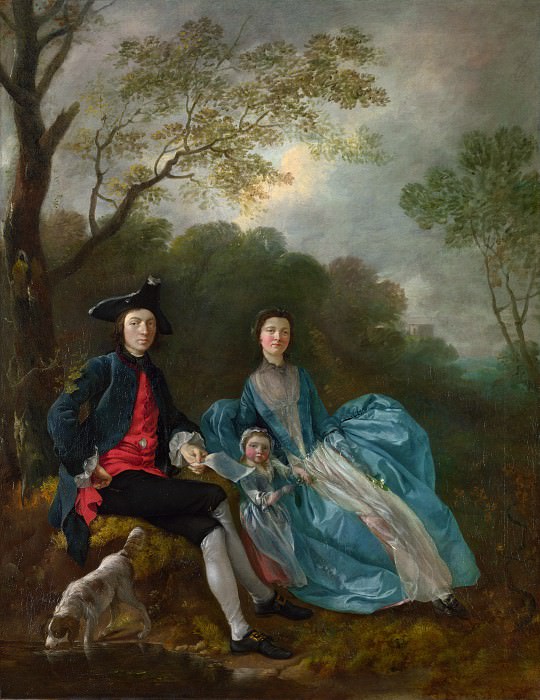Томас Гейнсборо - Автопортрет с женой и дочерью. Часть 6 Национальная галерея