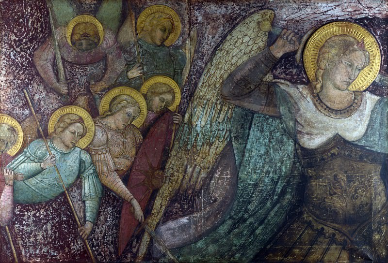 Спинелло Аретино - Святой Михаил и другие ангелы. Часть 6 Национальная галерея