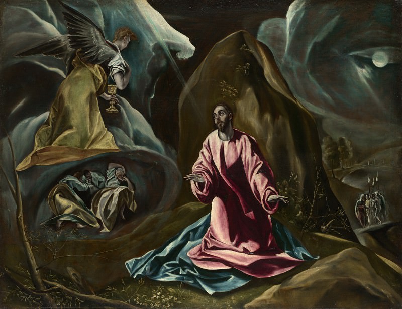 Studio of El Greco - The Agony in the Garden of Gethsemane. Part 6 National Gallery UK