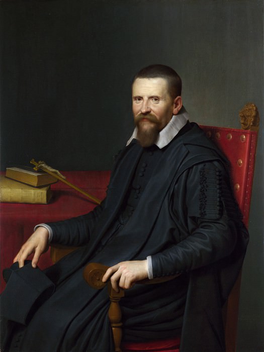 Willem van der Vliet - Portrait of Suitbertus Purmerent. Part 6 National Gallery UK