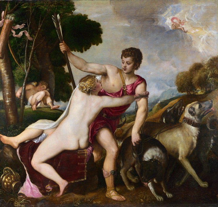 Тициан (мастерская) - Венера и Адонис. Часть 6 Национальная галерея