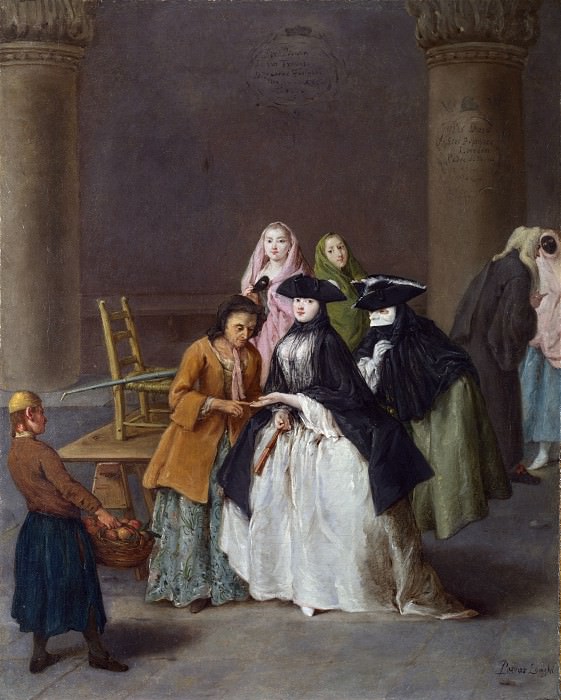 Pietro Longhi - A Fortune Teller at Venice. Part 6 National Gallery UK