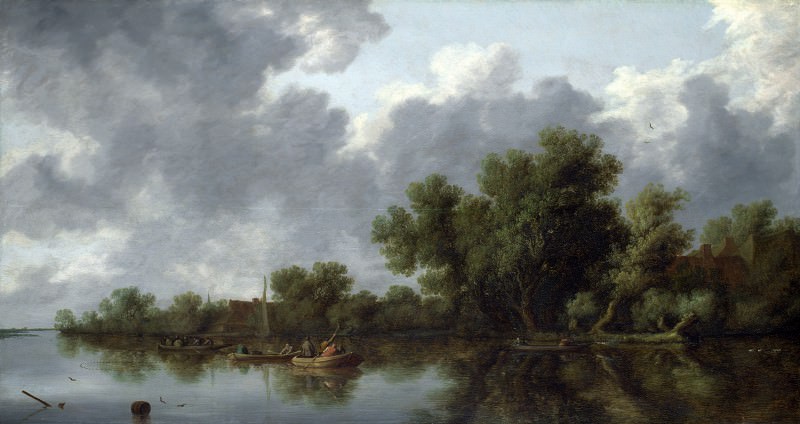 Salomon van Ruysdael - River Scene. Part 6 National Gallery UK