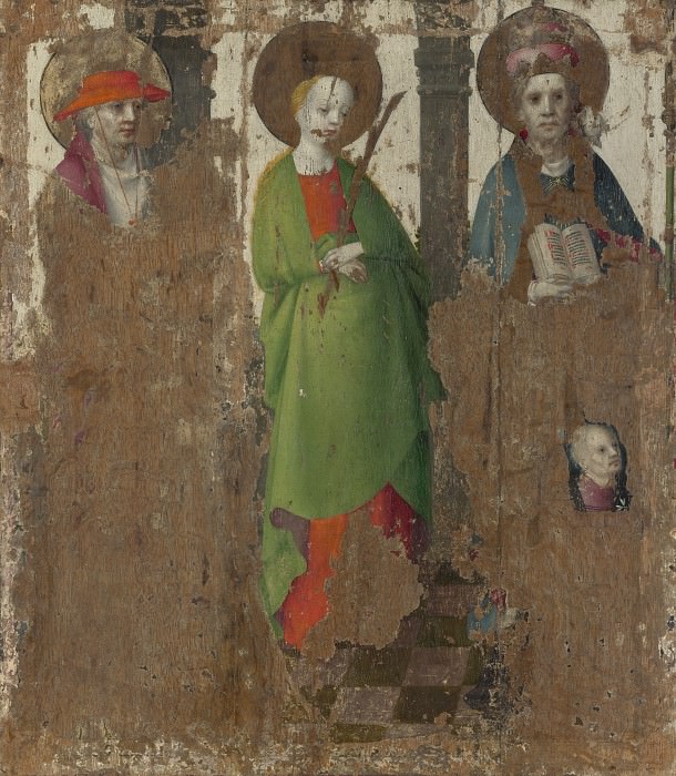 Stephan Lochner - Three Saints. Part 6 National Gallery UK