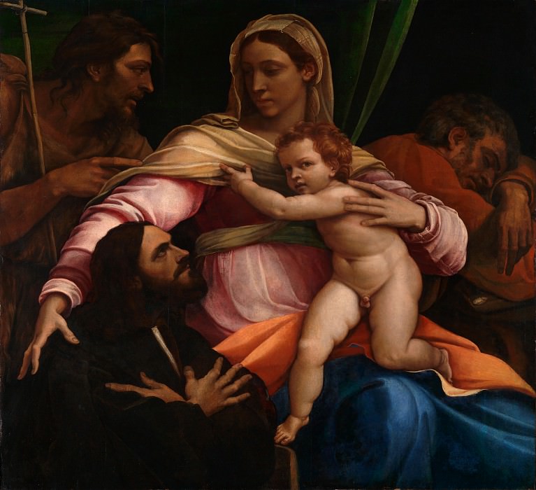 Sebastiano del Piombo - The Madonna and Child with Saints and a Donor. Part 6 National Gallery UK