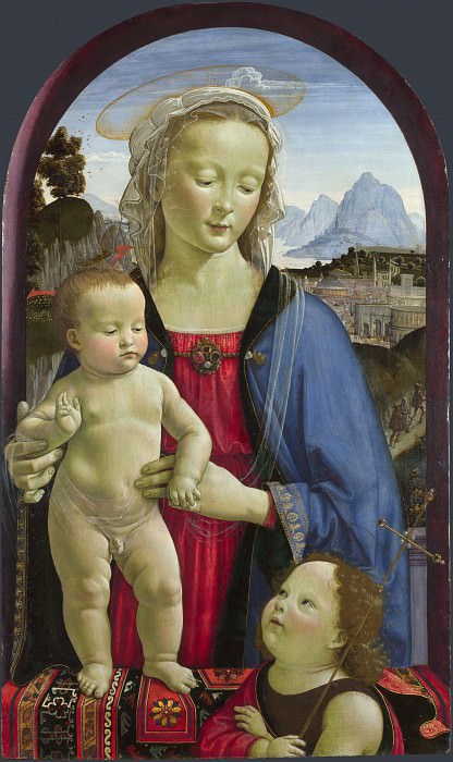 Давид Гирландайо - Мадонна с Младенцем и Иоанном Крестителем. Часть 2 Национальная галерея