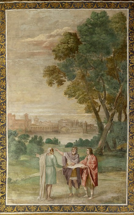 Доменикино и помощник - Аполлон и Нептун указывают дорогу Лаомедону. Часть 2 Национальная галерея