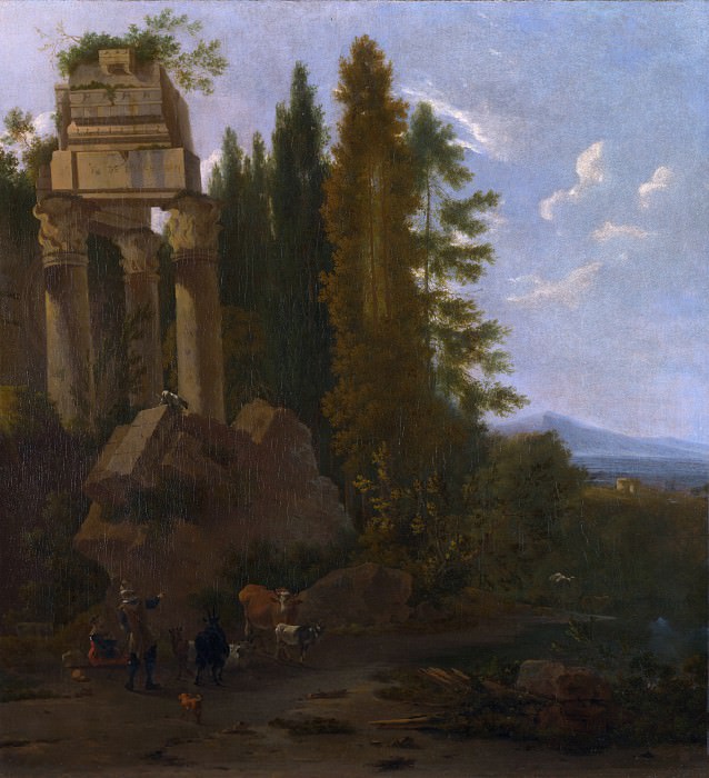 Фредерик де Мушерон - Пейзаж с классическими руинами. Часть 2 Национальная галерея