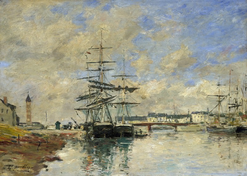 Eugene Boudin - Deauville Harbour. Part 2 National Gallery UK