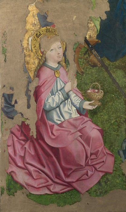 Circle of the Master of Liesborn – Saint Dorothy, Part 2 National Gallery UK
