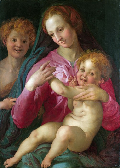 Follower of Pontormo - The Madonna and Child with the Infant Baptist. Part 2 National Gallery UK