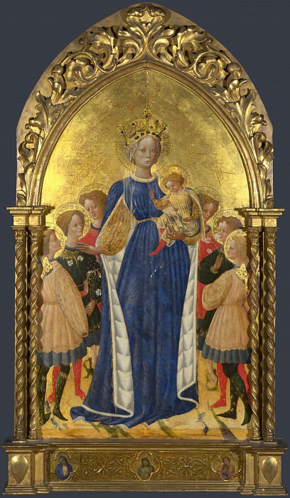 Франческо д Антонио ди Бартоломео - Мадонна с Младенцем с шестью ангелами и двумя херувимами. Часть 2 Национальная галерея