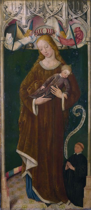 Мастер Лисборнского аббатства (круг) - Мадонна с Младенцем и донатором. Часть 2 Национальная галерея