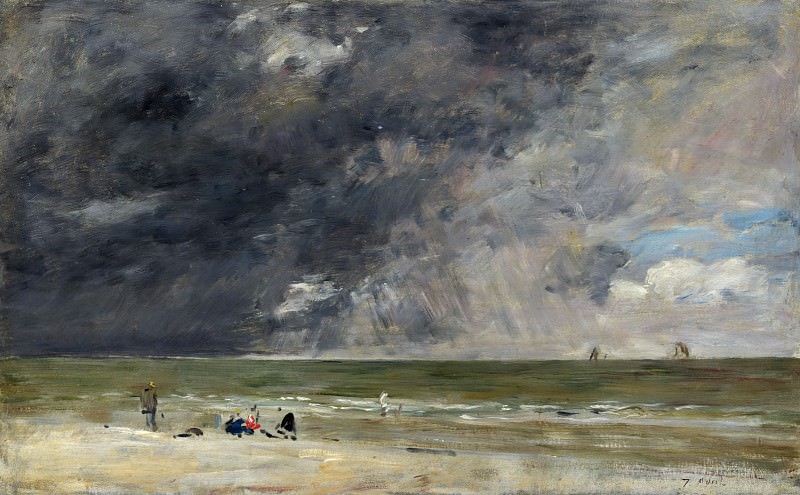 Eugene Boudin - Beach at Trouville. Part 2 National Gallery UK