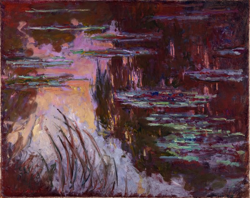 Claude-Oscar Monet - Water-Lilies, Setting Sun. Part 2 National Gallery UK