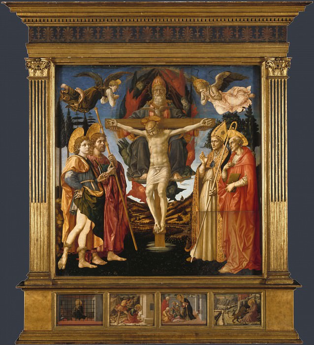 Франческо Пезеллино (завершено Фра Филиппо Липпи) - Алтарь Святой Троицы из Пистойи. Часть 2 Национальная галерея