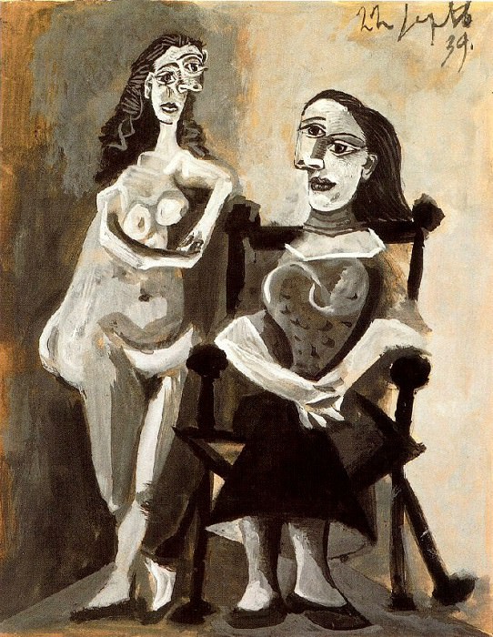 1939 Nu debout et femme assise 1. Пабло Пикассо (1881-1973) Период: 1931-1942