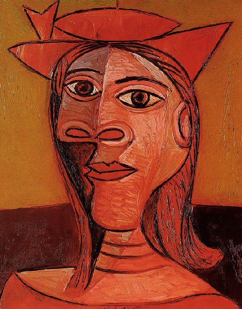 1938 Femme au chapeau (Dora Maar). Пабло Пикассо (1881-1973) Период: 1931-1942