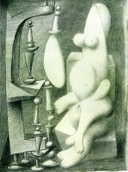 1936 Nu devant un dressoir, Пабло Пикассо (1881-1973) Период: 1931-1942