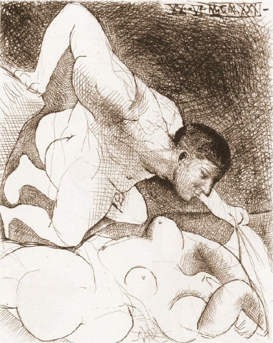 1931 Homme dВvoilant une femme (Suite Vollard L5). Pablo Picasso (1881-1973) Period of creation: 1931-1942