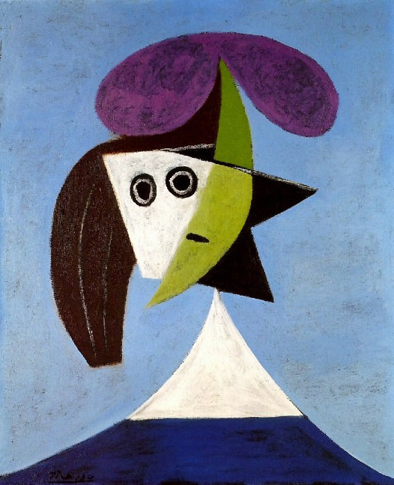 1935 Femme au chapeau. Пабло Пикассо (1881-1973) Период: 1931-1942