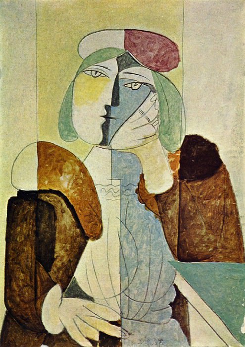 1937 Portrait de femme au bВret2. Pablo Picasso (1881-1973) Period of creation: 1931-1942