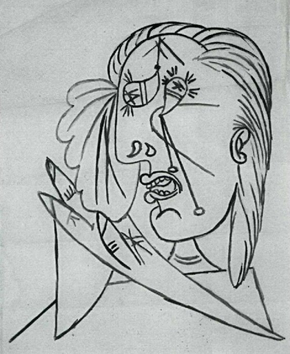 1937 La femme qui pleure 3. Пабло Пикассо (1881-1973) Период: 1931-1942