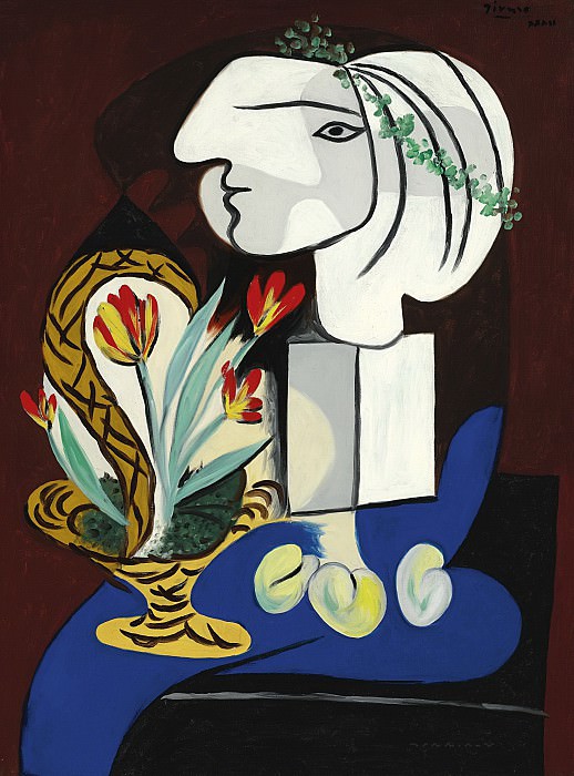 1932 Nature morte aux tulipes. Pablo Picasso (1881-1973) Period of creation: 1931-1942