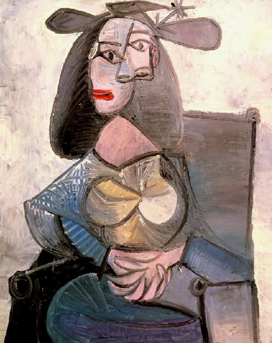 1941 Femme dans un fauteuil. Пабло Пикассо (1881-1973) Период: 1931-1942
