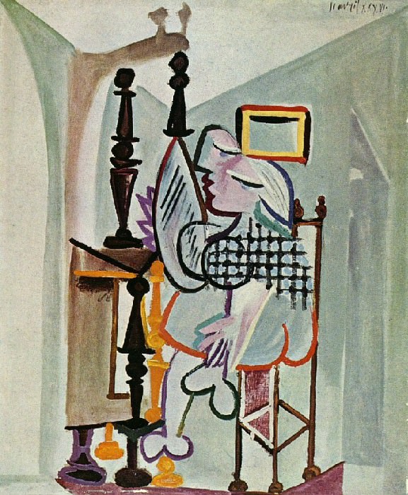 1936 Femme devant une coiffeuse. Пабло Пикассо (1881-1973) Период: 1931-1942