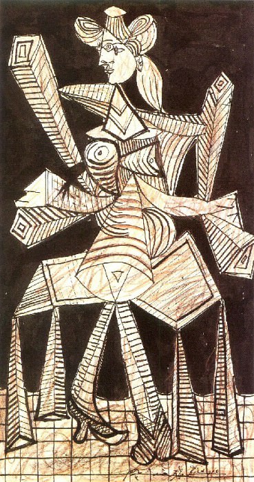 1938 Femme assise dans un fauteuil (Dora) 1. Pablo Picasso (1881-1973) Period of creation: 1931-1942