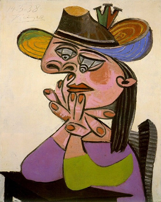 1938 Femme accoudВe. Pablo Picasso (1881-1973) Period of creation: 1931-1942