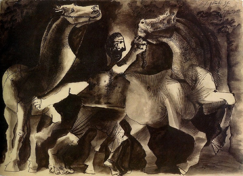 1939 Chevaux et personnage. Пабло Пикассо (1881-1973) Период: 1931-1942