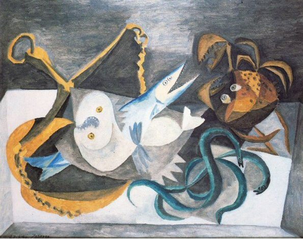 1940 Nature morte aux poissons. Пабло Пикассо (1881-1973) Период: 1931-1942