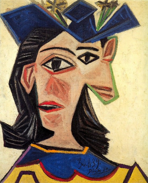 1939 Buste de femme au chapeau (Dora Maar). Пабло Пикассо (1881-1973) Период: 1931-1942