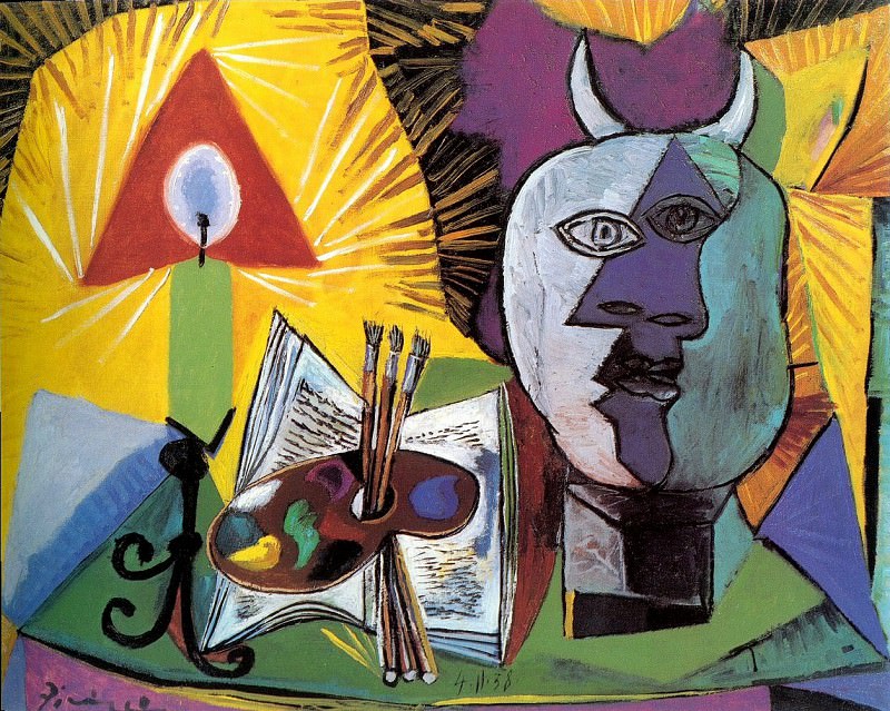 1938 Bougie, palette, tИte de Minotaure. Pablo Picasso (1881-1973) Period of creation: 1931-1942