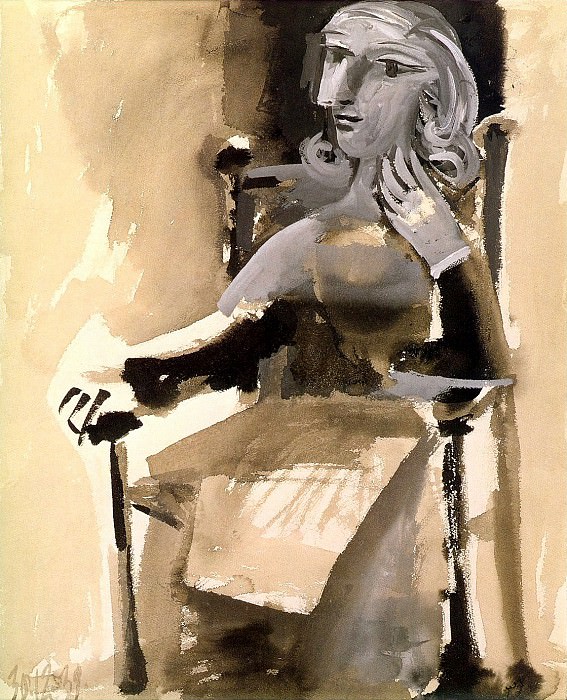 1939 Femme assise la main gauche sur la joue. Pablo Picasso (1881-1973) Period of creation: 1931-1942