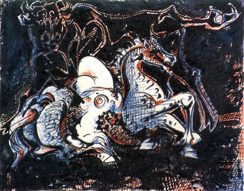 1935 Femme, taureau et cheval. Pablo Picasso (1881-1973) Period of creation: 1931-1942