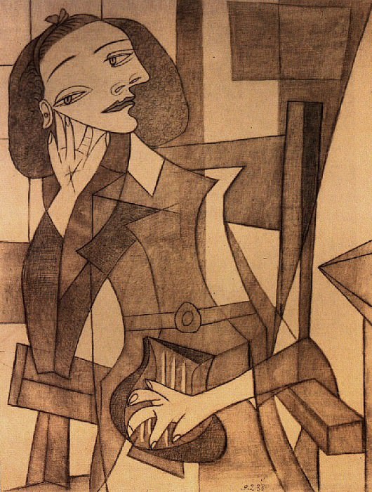 1938 Femme assise accoudВe , Пабло Пикассо (1881-1973) Период: 1931-1942