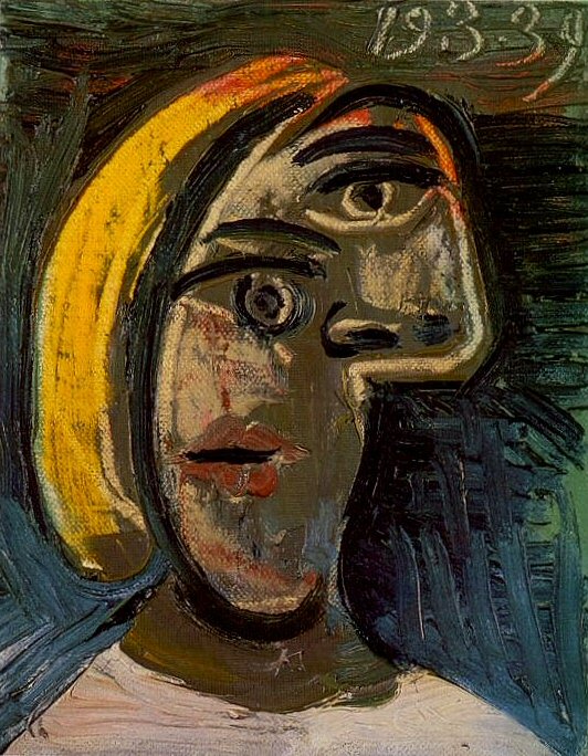 1939 TИte de femme aux cheveux blonds (Marie-Thérèse Walter). Пабло Пикассо (1881-1973) Период: 1931-1942