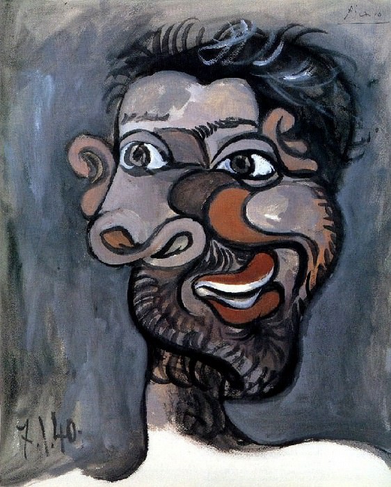1940 TИte dun homme barbu. Пабло Пикассо (1881-1973) Период: 1931-1942