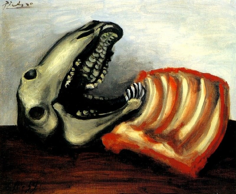 1939 Nature morte au crГne de mouton. Pablo Picasso (1881-1973) Period of creation: 1931-1942