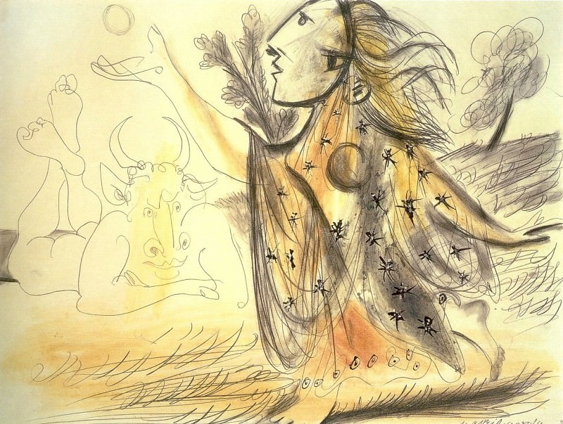 1936 Composition (Minotaure et femme). Pablo Picasso (1881-1973) Period of creation: 1931-1942