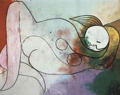 1932 Femme endormie aux cheveux blonds. Пабло Пикассо (1881-1973) Период: 1931-1942