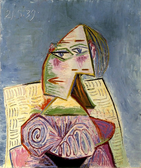 1939 Buste de femme en costume violet. Пабло Пикассо (1881-1973) Период: 1931-1942