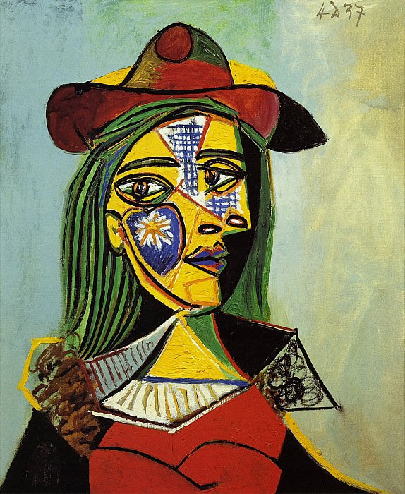 1937 Femme au chapeau et col en fourrure. Pablo Picasso (1881-1973) Period of creation: 1931-1942